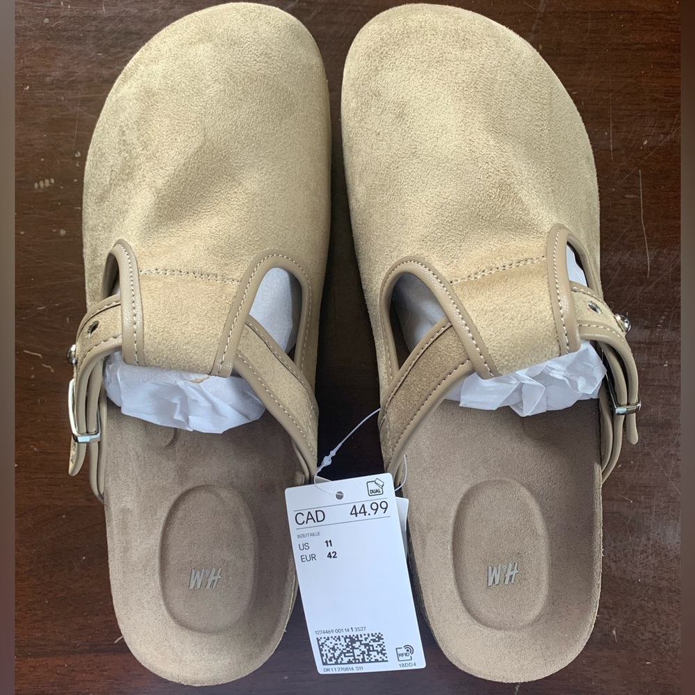 NWT H&M Women's Suede Mules